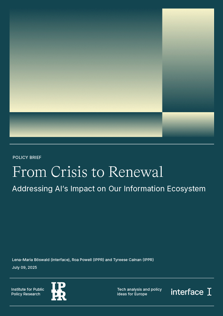 From Crisis to Renewal–Addressing AI’s Impact on Our Information Ecosystem